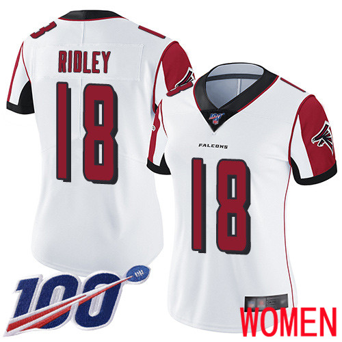 Atlanta Falcons Limited White Women Calvin Ridley Road Jersey NFL Football #18 100th Season Vapor Untouchable->atlanta falcons->NFL Jersey